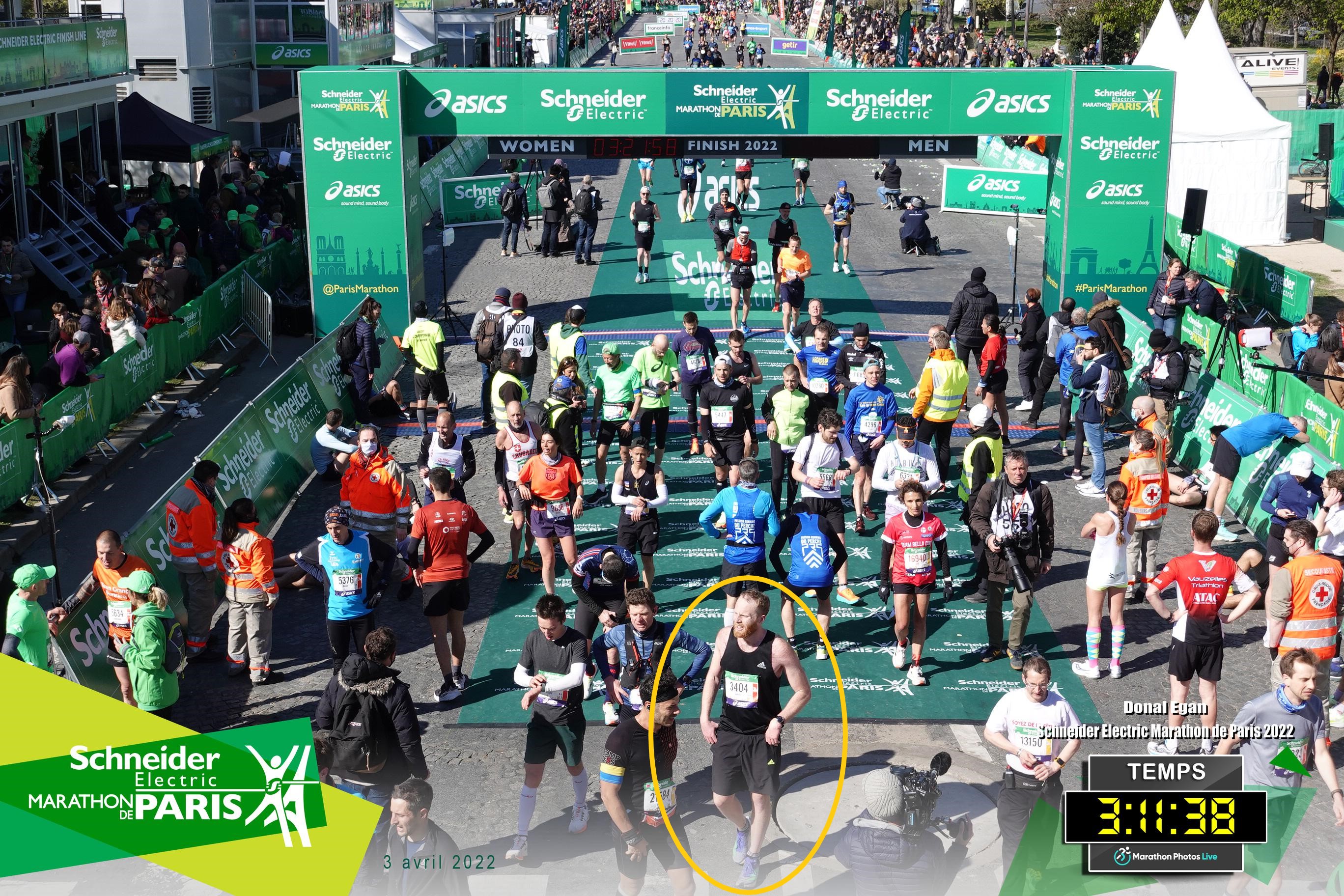 Paris Marathon Finish Line